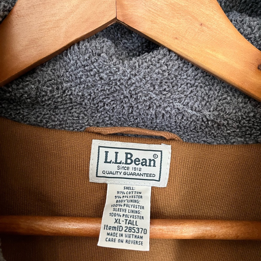 L.L. Bean Brown Hooded Jacket - Picture 2 of 5